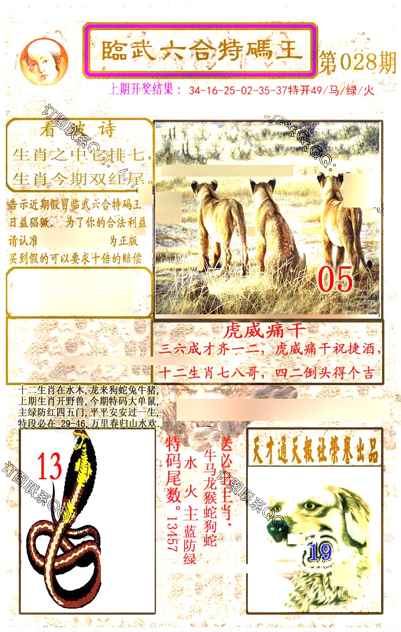 028期临武六合特码王[图]