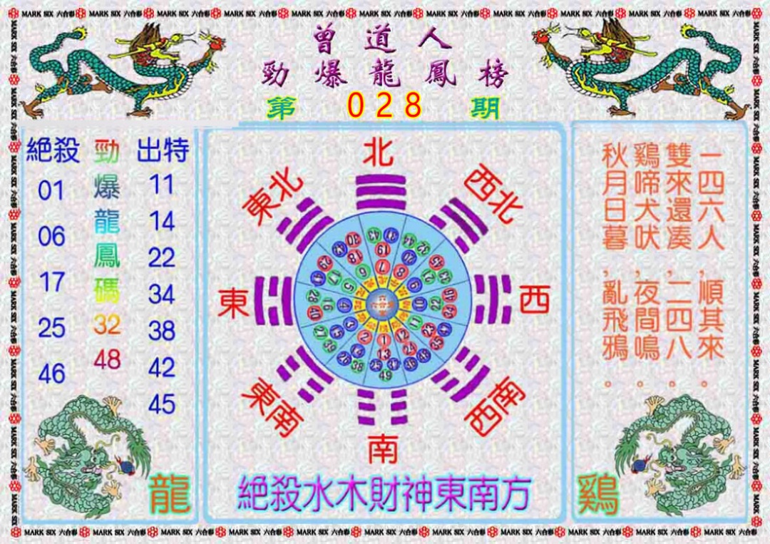 028期曾道人劲爆龙凤榜[图]