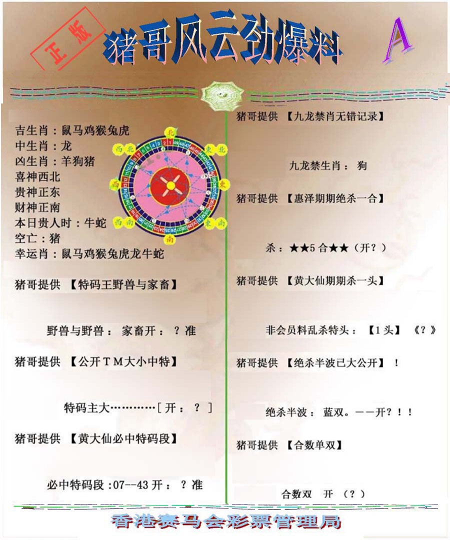 028期猪哥风云劲爆料A[图]