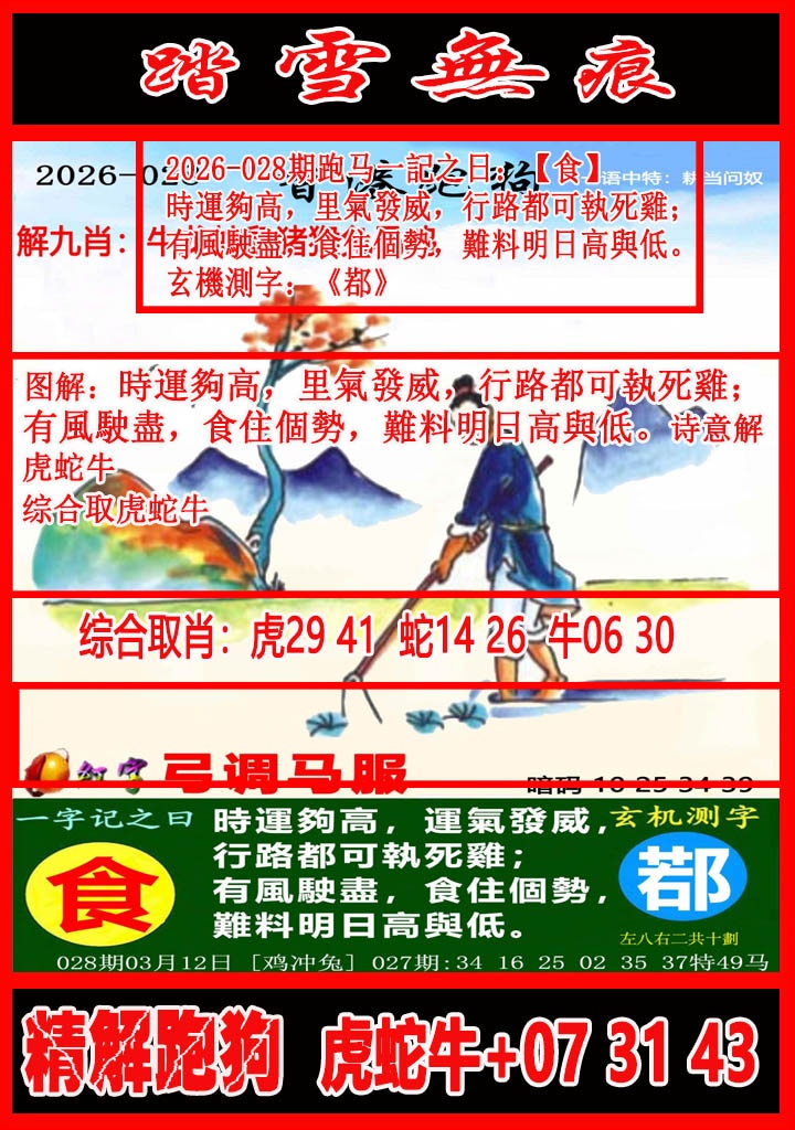 028期踏雪无痕解跑狗[图]